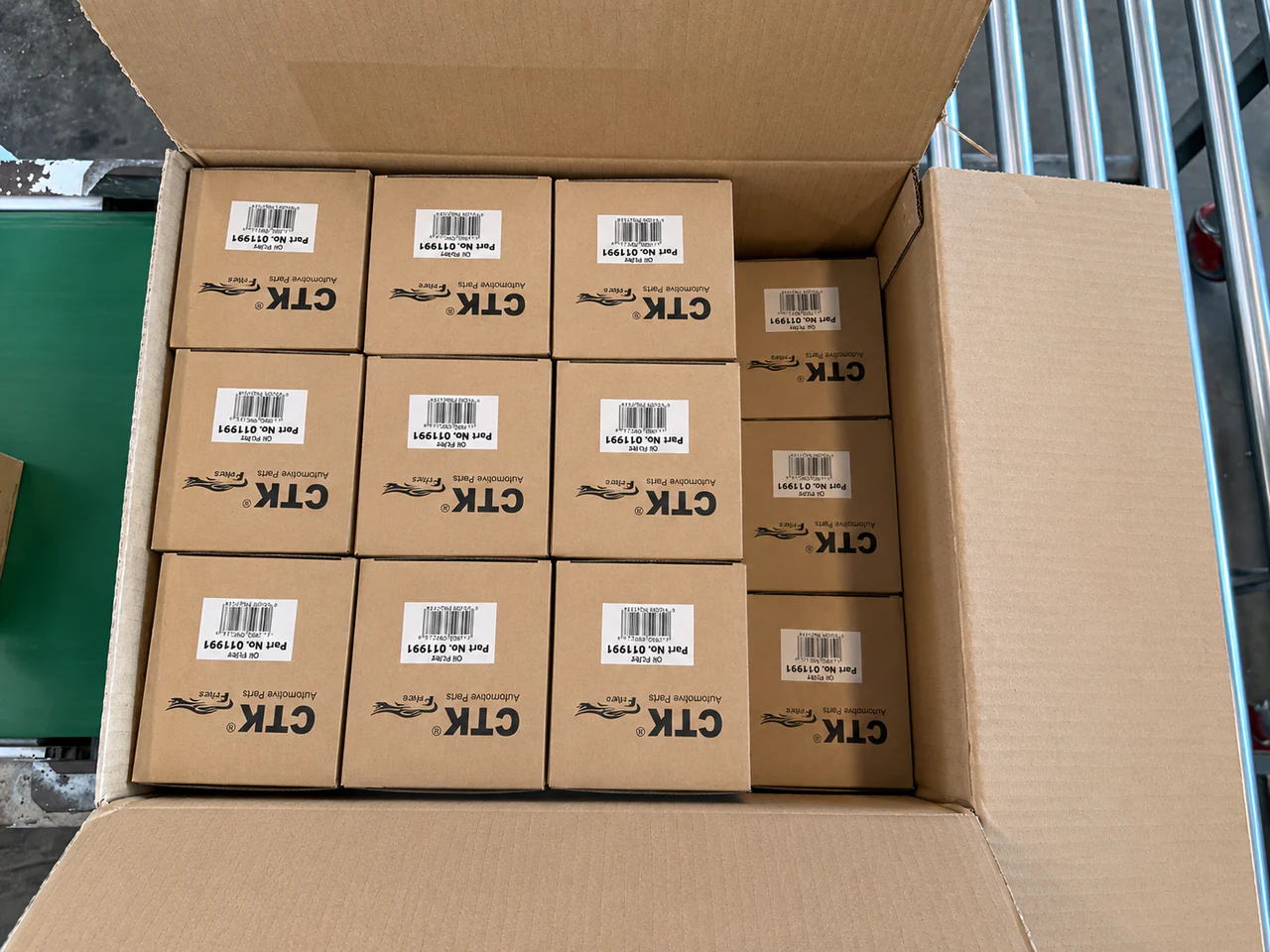 Private-label unit boxes arranged inside a shipping carton